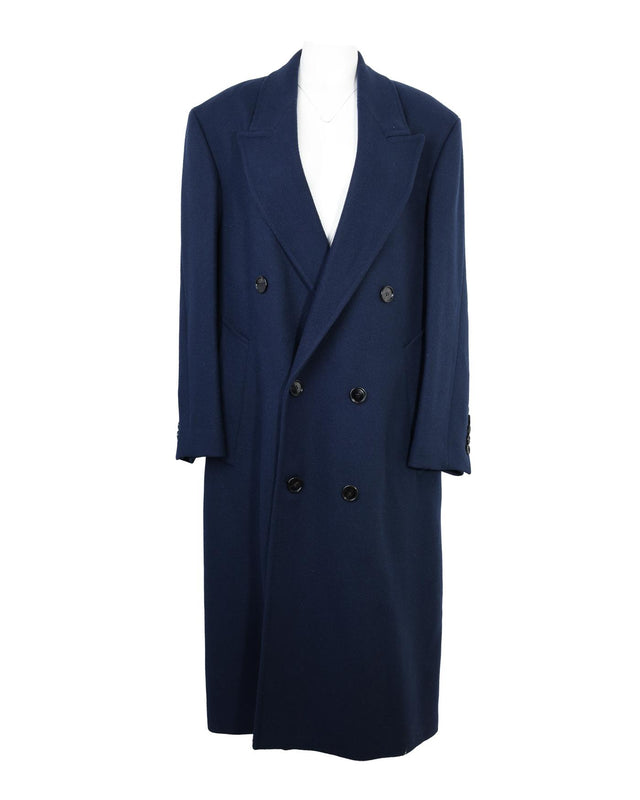 DOUBLE BREASTED OVERSIZED COAT - NIGHT BLUE HCO317.WV0016 -430 AMI PARIS