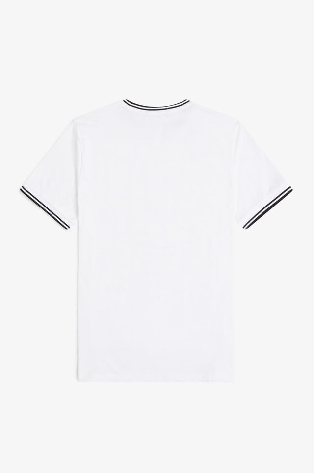 TWIN TIPPED T-SHIRT - WHITE M1588 -100 FRED PERRY