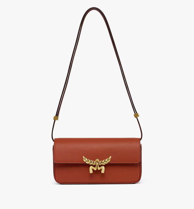 HIMMEL SHOULDER BAG IN SPANISH CALF LEATHER - BROWN MWSESAC06C7001 BROWN MCM