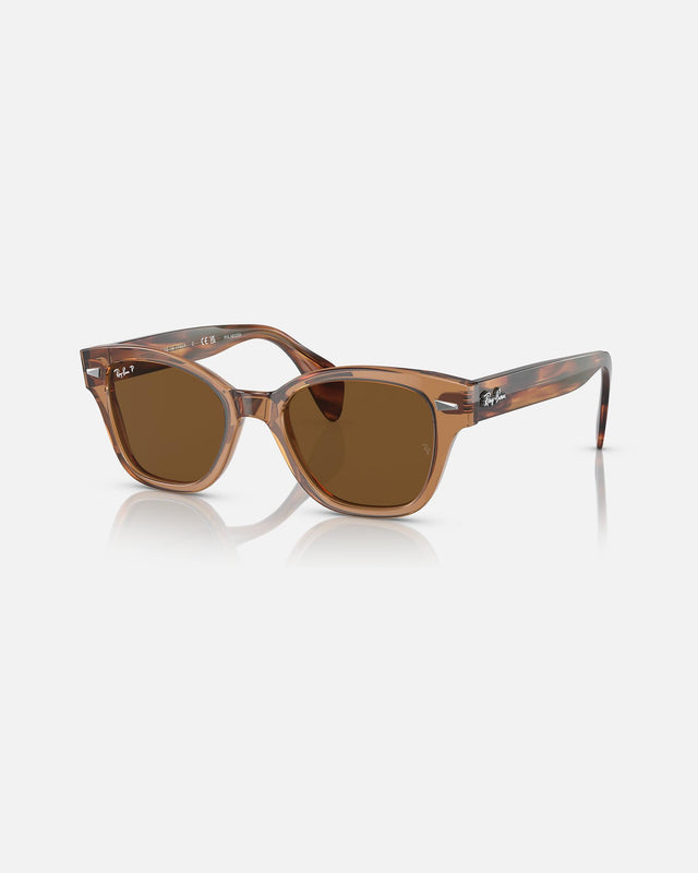 RB0880S SUNGLASSES - TRANSPARENT BROWN/BROWN 664057 0RB0880S 52664057 RAY-BAN