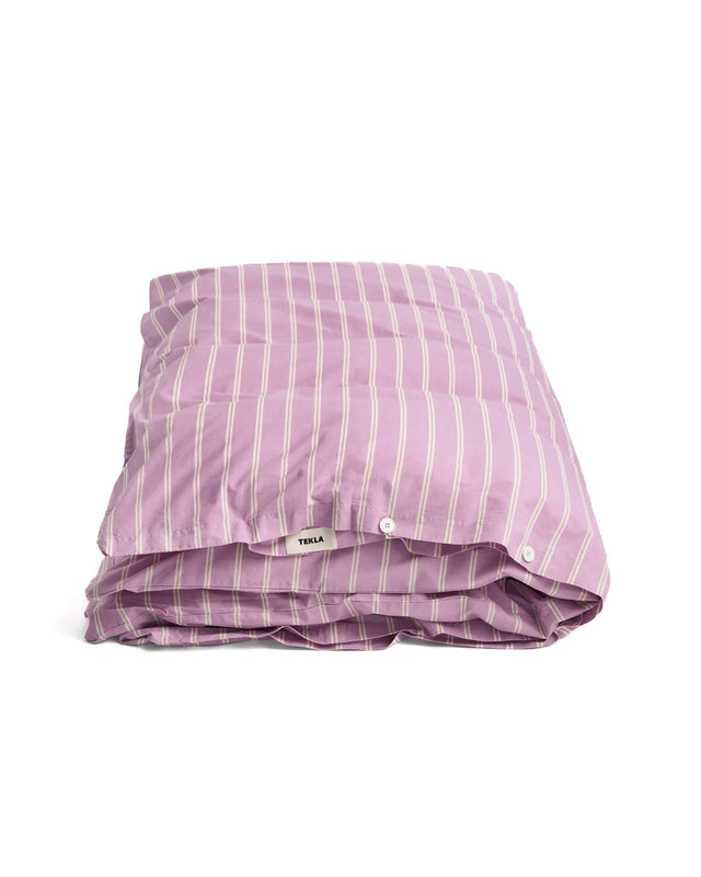 SINGLE DUVET COVER - MALLOW PINK STRIPES PPD-MPS155X220 -Mallow Pink Stripes TEKLA