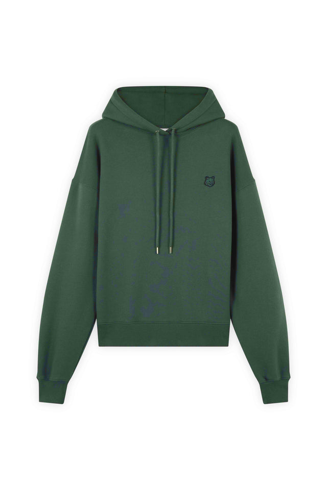 TONAL FOX HEAD PATCH COMFORT HOODIE - BOTTLE GREEN LW00701KM0307 BOTTLE GREEN Maison Kitsune