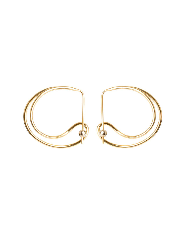 CROSSED PATHS EARRINGS - GOLD CRPA-EA-136 -GOLD BAR JEWELLERY