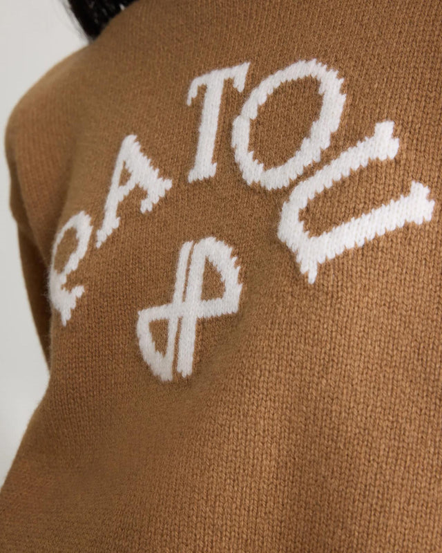 LOGO AND JP MONOGRAM INTARSIA JUMPER - NUTMEG KN2788064 -122B NUTMEG PATOU