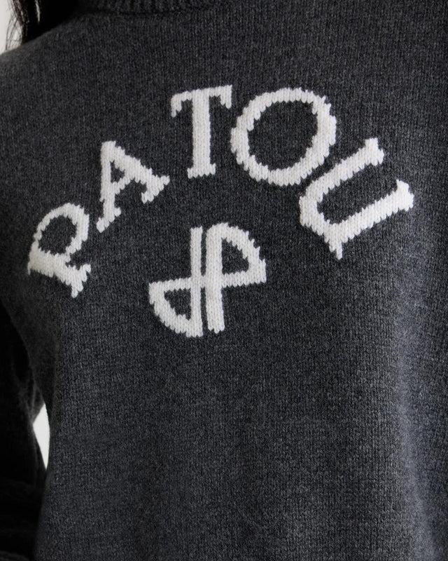 LOGO AND JP MONOGRAM INTARSIA JUMPER - MERCURY KN2788064 -964G MERCURY PATOU