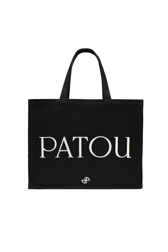 LARGE LOGO TOTE BAG - BLACK AC0450076 -999B BLACK PATOU