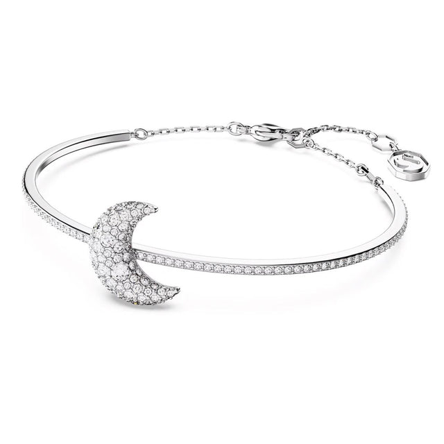 SUBLIMA BANGLE - WHITE/RHODIUM PLATED<BR/> 5666175 CRE/RHS SWAROVSKI