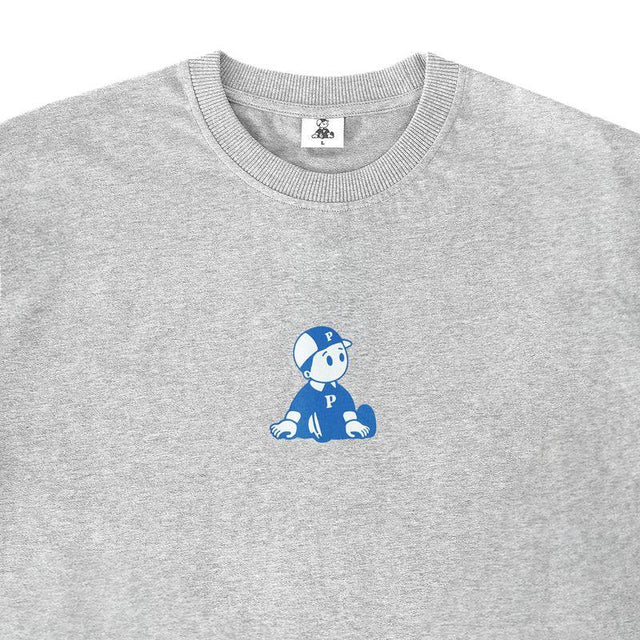 BOY T-SHIRT - GREY MARL P003 TSHIRT PAWA SPEED SPORTS