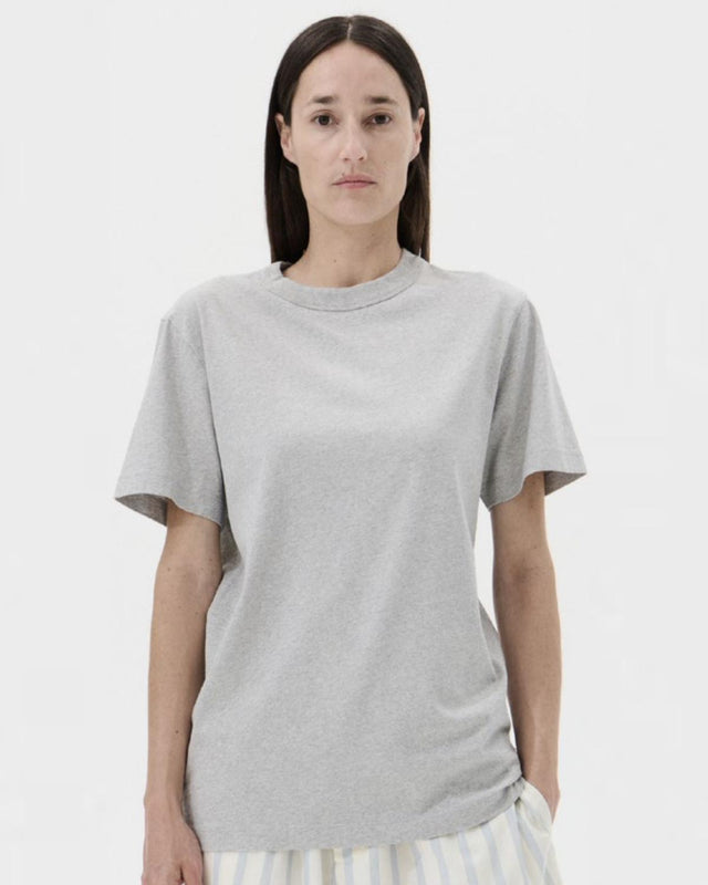 SLEEPING SHORT SLEEVED T-SHIRT - GREY MELANGE TSH-GM -Grey Melange TEKLA