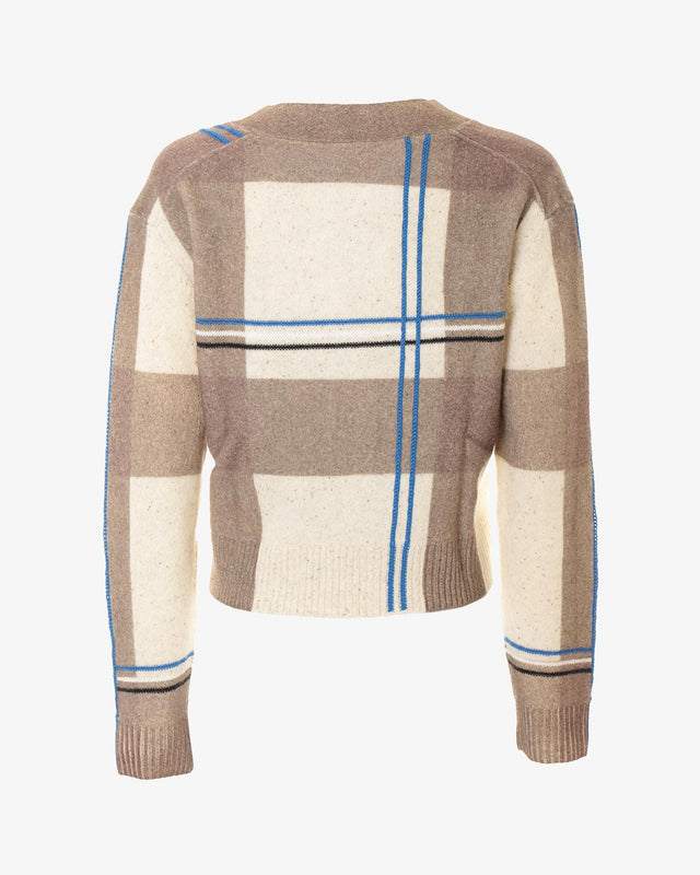 WOMENS KNITTED CARDIGAN BUTTON-THRU - CREAM W1R-383N-L10930 2 PAUL SMITH