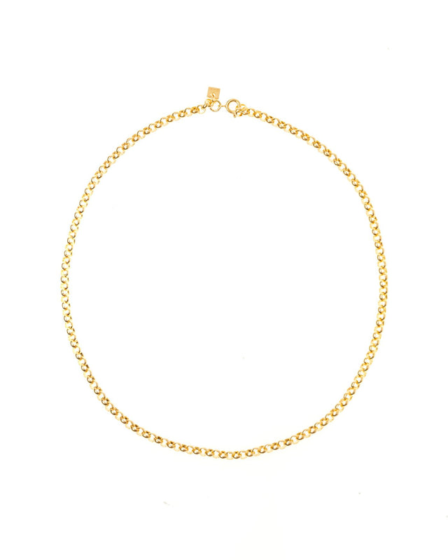 CHUNKY BELCHER NECKLACE - GOLD CH-BEL-NE-104 -GOLD BAR JEWELLERY