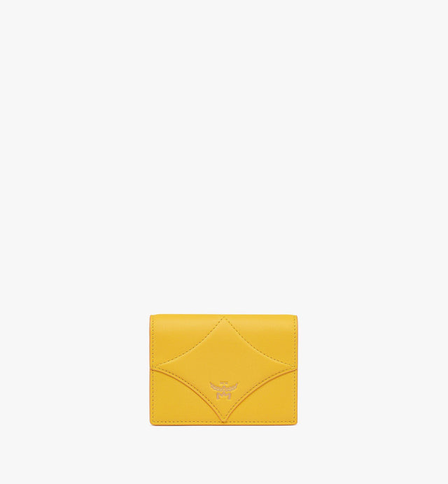SPANISH CALFSKIN DIAMOND SNAP WALLET - YELLOW MYSESAK01Y0001 YELLOW MCM