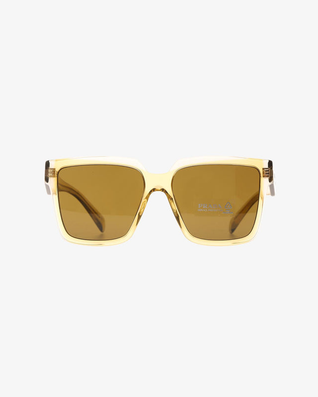 SUNGLASSES 0PR 24ZS - OCHER/CRYSTAL GREY 0PR 24ZS 14I01T PRADA