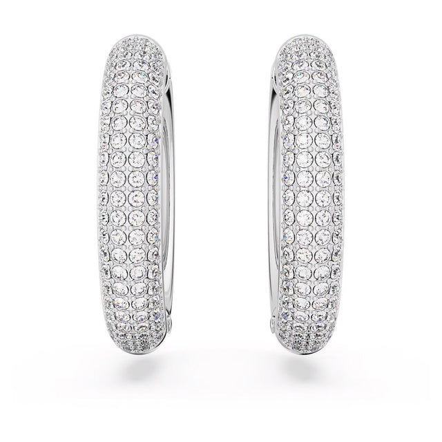 DEXTERA HOOP EARRINGS - WHITE/RHODIUM PLATED 5651392 CRE/RHS SWAROVSKI