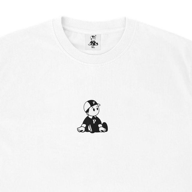 BOY T-SHIRT - WHITE P001 TSHIRT PAWA SPEED SPORTS