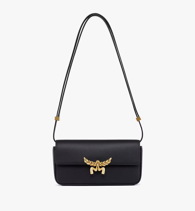 HIMMEL SHOULDER BAG IN SPANISH CALF LEATHER - BLACK MWSESAC06BK001 BLACK MCM