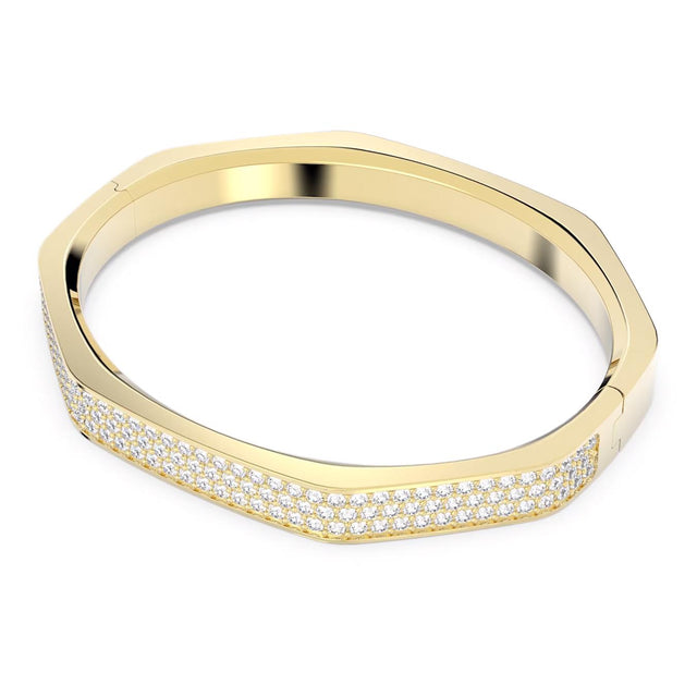 DEXTERA BANGLE OCTAGON SHAPE - WHITE/GOLD-TONE PLATED 5656844 CRY/GOS SWAROVSKI