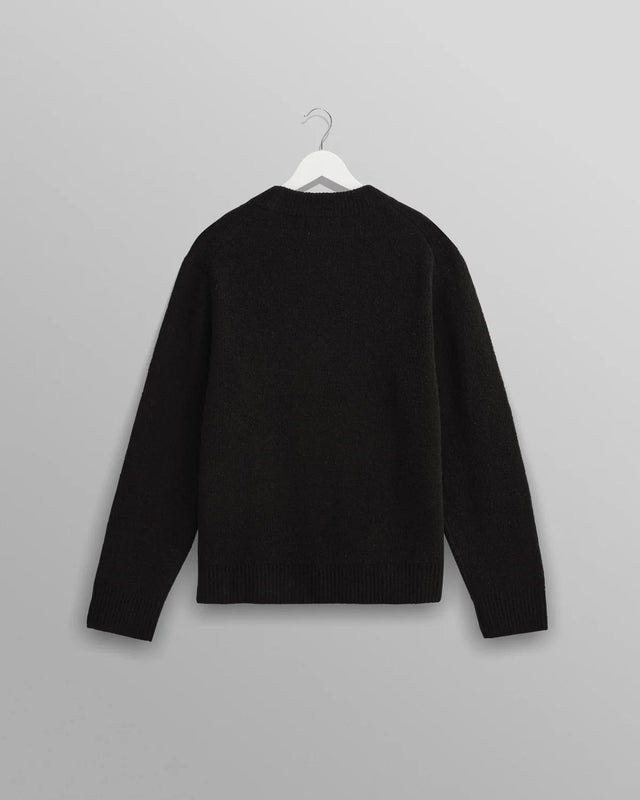 WILDE CREW PLAIN JERSEY BOUCLE - BLACK