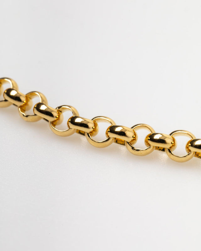 CHUNKY BELCHER NECKLACE - GOLD CH-BEL-NE-104 -GOLD BAR JEWELLERY