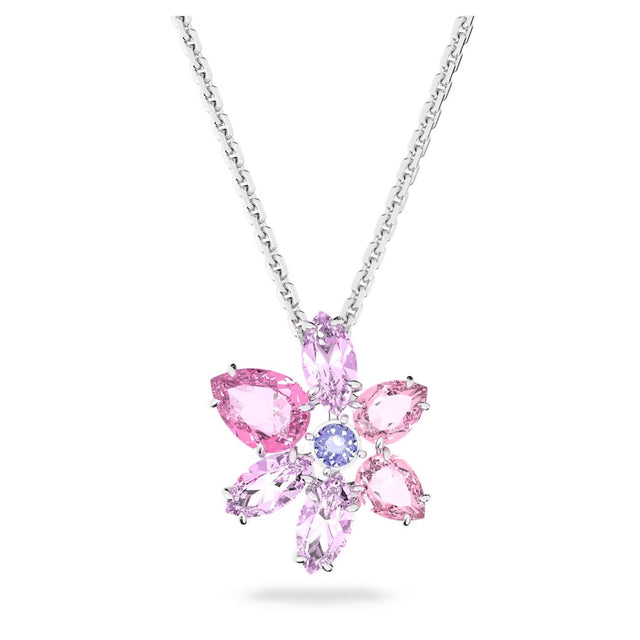 GEMA PENDANT - PINK/RHODIUM PLATED<BR/> 5662493 PIN/RHS SWAROVSKI