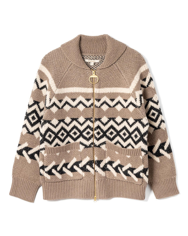 KLARA KNITTED ZIP THROUGH CARDIGAN - MULTI LKN1715MI11 -MULTI BARBOUR