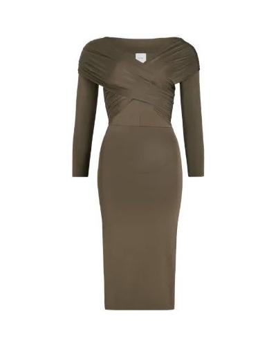 DRAPED DRESS - MOCHA JE1459973 -809B MOCHA PATOU