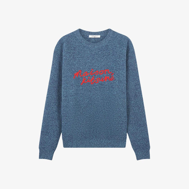 HANDWRITING COMFORT JUMPER - SKY BLUE MELANGE