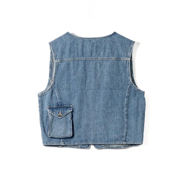UTA POCKET DENIM VEST - DENIM BLUE I234828 DENIM BLUE IVY COPENHAGEN