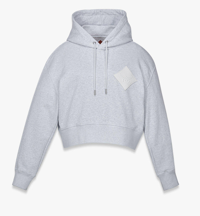 ESSENTIAL CROPPED HOODIE - GREY MFAESBC01FD00 -GREY MCM
