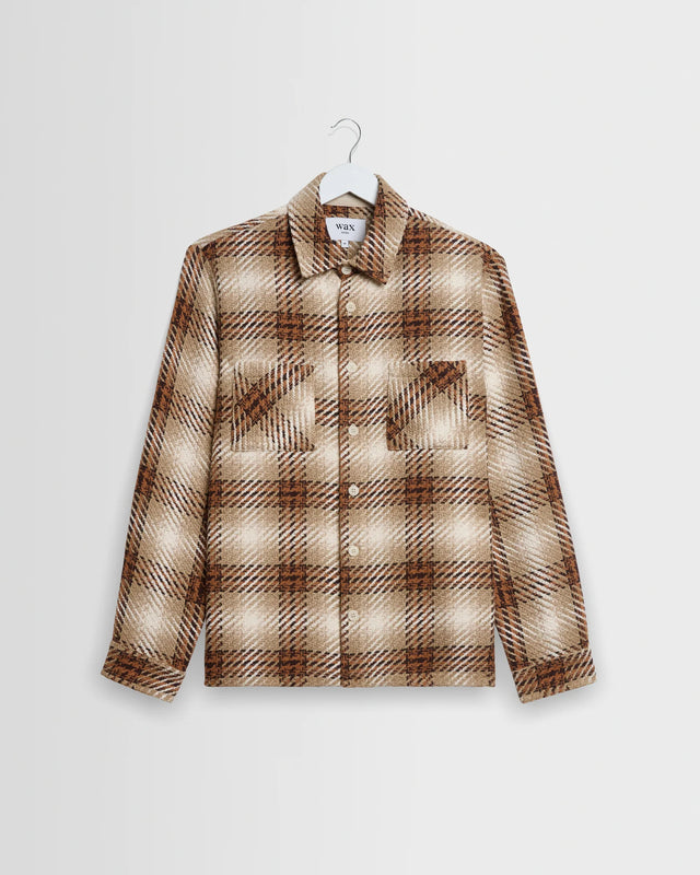 WHITING OVERSHIRT OVERLAP CHECK - NATURAL/ECRU