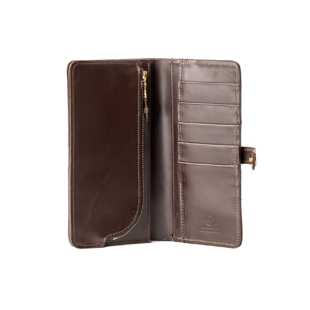 ROUND LONG PURSE - CIGAR