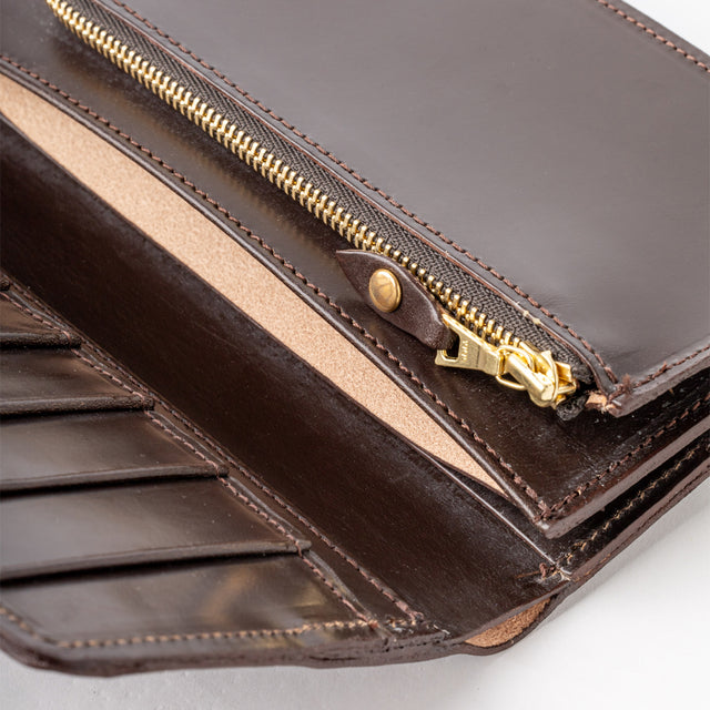 ROUND LONG PURSE - CIGAR