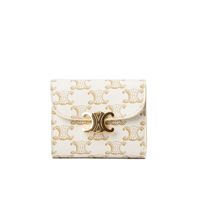 SMALL FLAP WALLET - WHITE