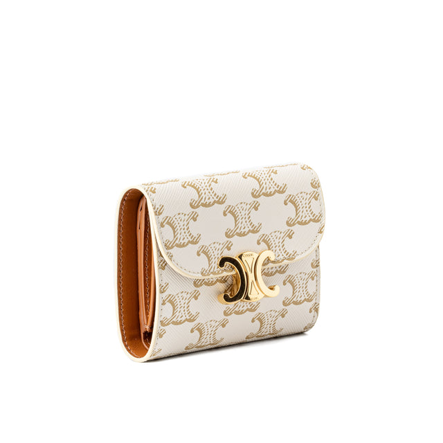 SMALL FLAP WALLET - WHITE
