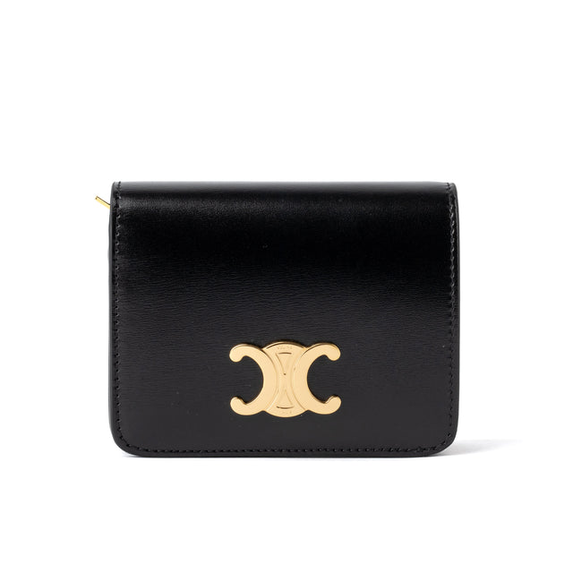 TRIOMPHE COMPACT WALLET - BLACK