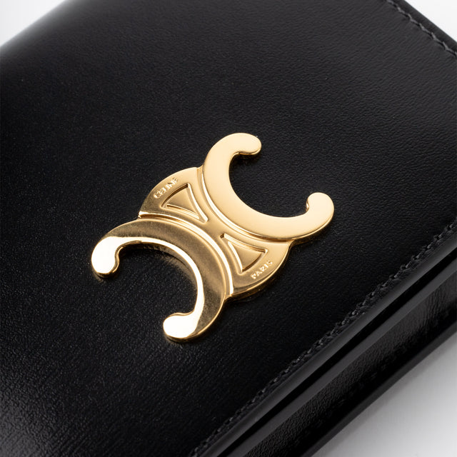 TRIOMPHE COMPACT WALLET - BLACK