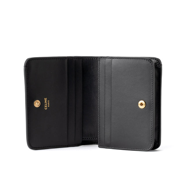 TRIOMPHE COMPACT WALLET - BLACK