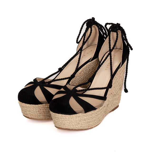 SABRINA WEDGE - BLACK