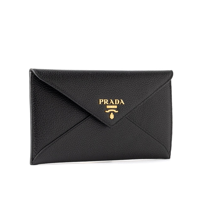 BUSTA CON PATTINA IN PELLE VITELLO GRAIN NERO TU - BLACK