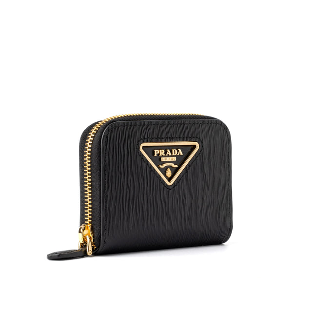 PORTAMONETE IN PELLE VITELLO MOVE TRIANGOLO METAL NERO TU - BLACK