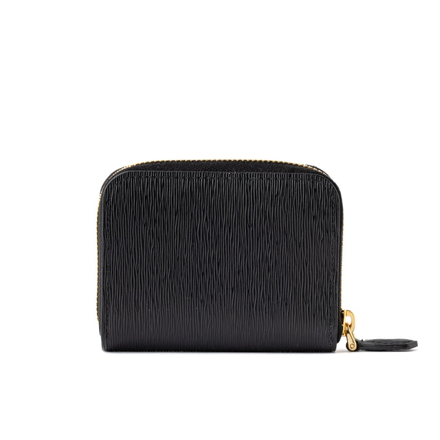 PORTAMONETE IN PELLE VITELLO MOVE TRIANGOLO METAL NERO TU - BLACK