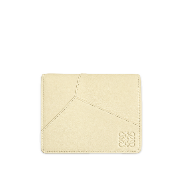 PUZZLE EDGE COMPACT ZIP WALLET - CREAM