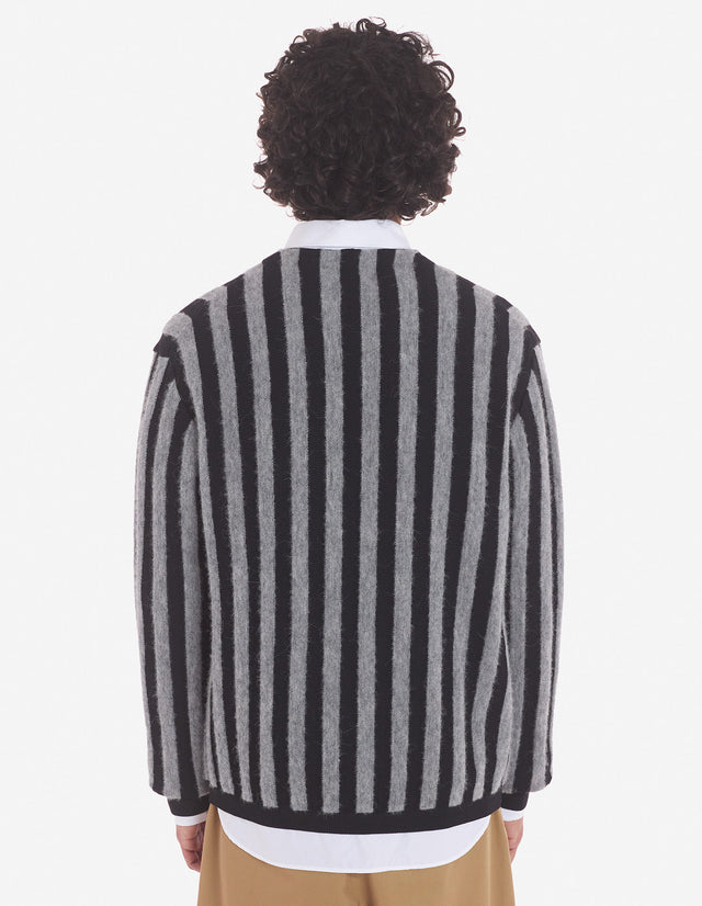 Maison Kitsune LM00802KT1086BLACK/STONE STRIPES