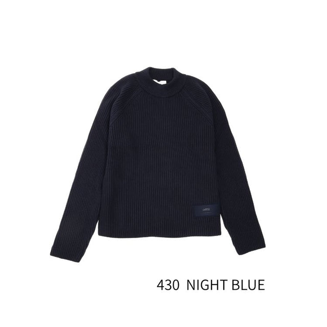 AMI ALEXANDRE MATTIUSSI CREWNECK - NIGHT BLUE
