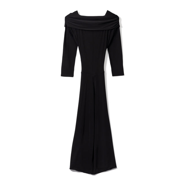 DRAPED DRESS - BLACK
