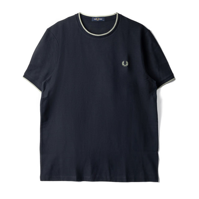 TRIM DETAIL CREPE PIQUE - NAVY