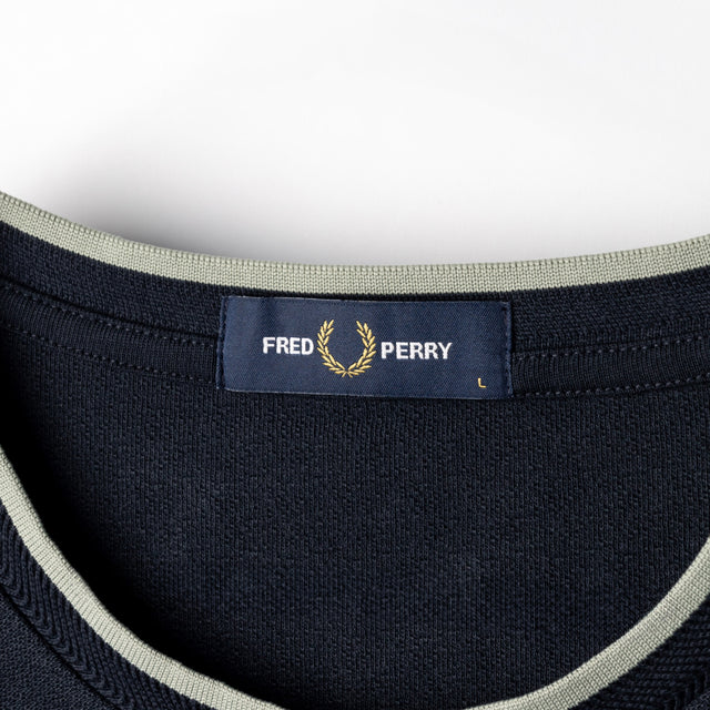 TRIM DETAIL CREPE PIQUE - NAVY