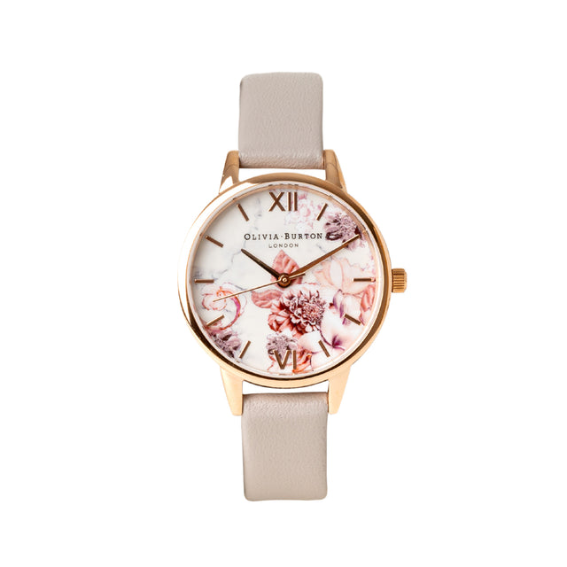 MARBLE FLORALS FLORAL FREY/ RG - FLORAL GREY/ ROSE GOLD