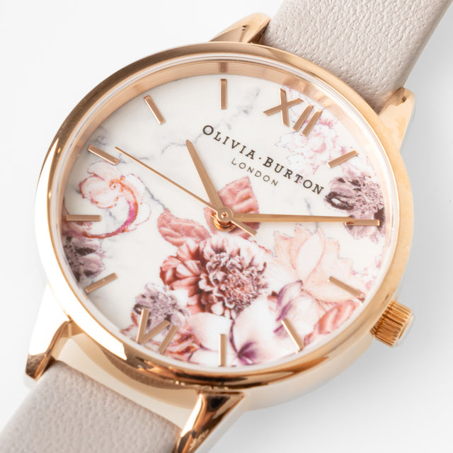 MARBLE FLORALS FLORAL FREY/ RG - FLORAL GREY/ ROSE GOLD