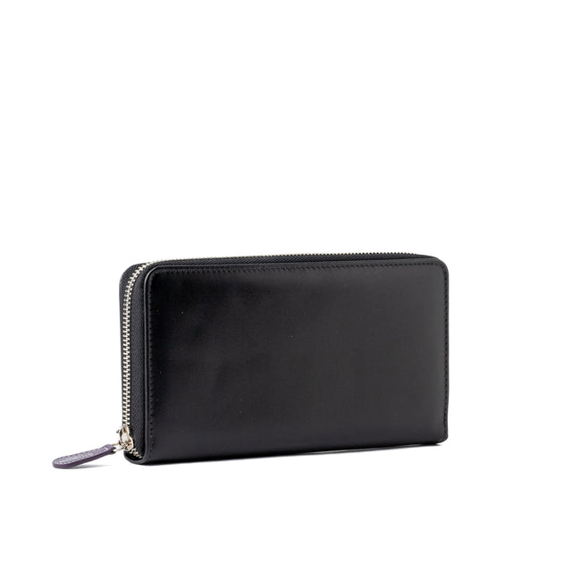 STERLING LARGE METAL ZIP AROUND PURSE PURPLE - PURPLE